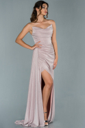 Длинное Вечернее Платье Пудровый ABU1861