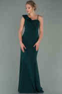 Длинное Вечернее Платье Русалка Изумрудно-зеленый ABU1868