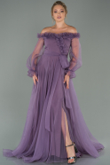 Длинное Вечернее Платье Лиловый ABU1864