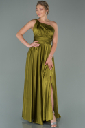 Длинное Помолвочное Платье зелёный ABU1142