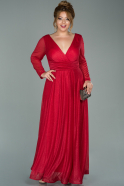 Длинное Свободное Вечернее Платье красный ABU991