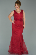 Длинное Свободное Вечернее Платье красный ABU1859