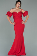 Длинное Вечернее Платье Русалка красный ABU1889