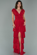 Длинное Выпускное Платье красный ABU1888