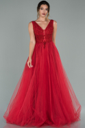 Длинное Вечернее Платье красный ABU1895
