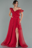 Длинное Вечернее Платье красный ABU1898