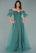 Длинное Вечернее Платье Бирюзовый ABU1667