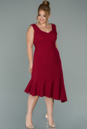 Короткое Свободное Вечернее Платье красный ABK1021