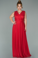 Длинное Свободное Вечернее Платье красный ABU1762