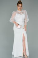 Длинное Вечернее Платье Белый ABU1884