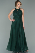 Длинное Выпускное Платье Изумрудно-зеленый ABU1906