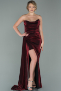 Длинное Вечернее Платье Бордовый ABU1861