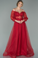 Длинное Вечернее Платье красный ABU1915