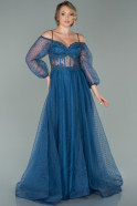 Длинное Вечернее Платье Индиго ABU1915