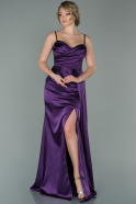 Атласное Платье Русалка Для Вечера Пурпурный ABU1894