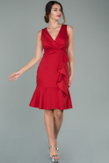 Короткое Платье На Приглашение красный ABK1117