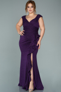 Длинное Свободное Вечернее Платье Пурпурный ABU1928