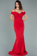 Длинное Вечернее Платье Русалка красный ABU1971