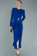Длинное Ночное Платье Ярко-синий ABU1723