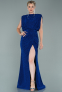 Длинное Вечернее Платье Ярко-синий ABU1969