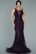 Длинное Вечернее Платье Русалка Пурпурный ABU1986