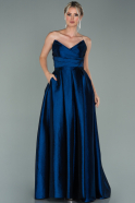Длинное Вечернее Платье Темно-синий ABU2009