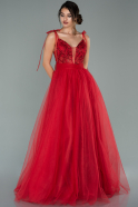 Длинное Вечернее Платье красный ABU1955