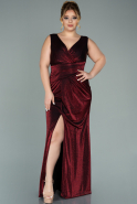 Длинное Свободное Вечернее Платье Бордовый ABU1985