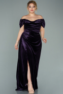 Длинное Бархатное Вечернее Платье Пурпурный ABU1991