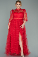Длинное Свободное Вечернее Платье красный ABU1922