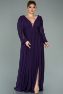 Большое Шифоновое Вечернее Платье Пурпурный ABU1988