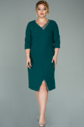Короткое Вечернее Платье Изумрудно-зеленый ABK1144