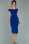 Короткое Платье На Приглашение Ярко-синий ABK993