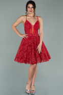 Мини Пригласительное Платье красный ABK1175