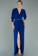 Длинное Вечернее Платье Ярко-синий ABU2054