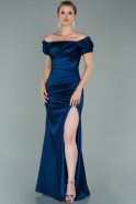 Длинное Вечернее Платье Русалка Темно-синий ABU2037