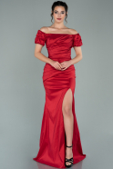 Длинное Вечернее Платье Русалка красный ABU2037