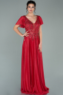 Длинное Вечернее Платье красный ABU2042