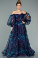 Длинное Свободное Вечернее Платье Пурпурный ABU1949