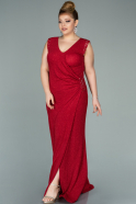 Длинное Свободное Вечернее Платье красный ABU2073