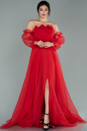 Длинное Вечернее Платье красный ABU2076