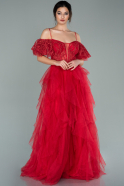 Длинное Вечернее Платье красный ABU2062
