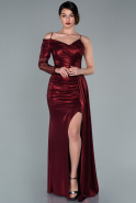 Длинное Вечернее Платье Бордовый ABU2094
