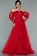 Длинное Вечернее Платье красный ABU2108