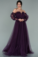 Длинное Вечернее Платье Пурпурный ABU2108