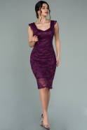 Короткое Вечернее Платье Фиолетовый ABK010