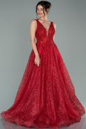 Длинное Вечернее Платье красный ABU2131