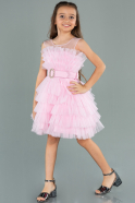 Короткое Девичье Платье розовый ABK1225