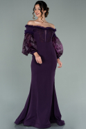 Длинное Вечернее Платье Русалка Пурпурный ABU2148