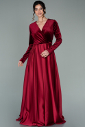 Длинное Вечернее Платье Бордовый ABU2152